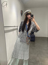 YANYAN KNITS 24 Autumn and Winter Linen Beach Shirt YYK-YYW24-1081-HUI Gray